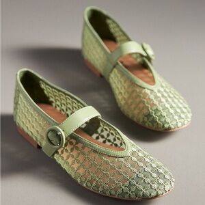 BIBI LOU FLORAL MESH MARY JANE FLATS